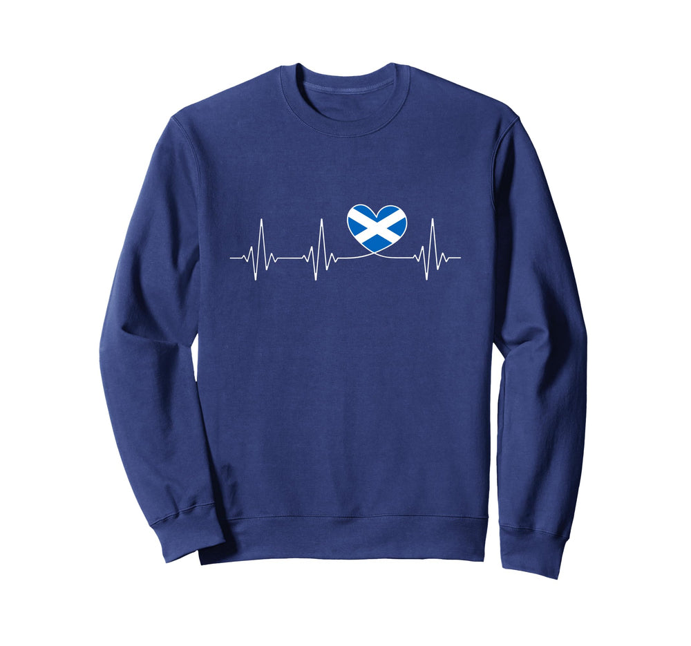 Scotland Love Heartbeat And Scottish Sweatshirt - Novelty Apparel Unisex