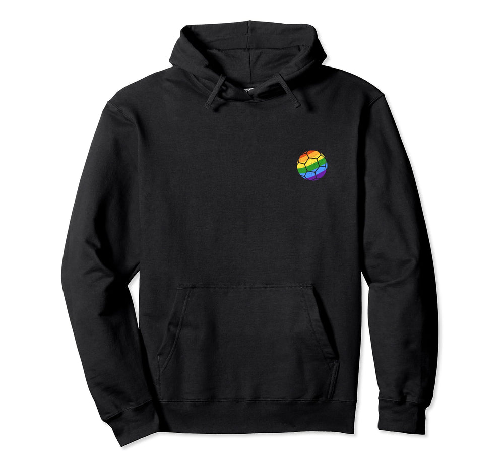 Soccer Rainbow Flag Ball Lgbt Team Hoodie - Minimalist Print Men Women