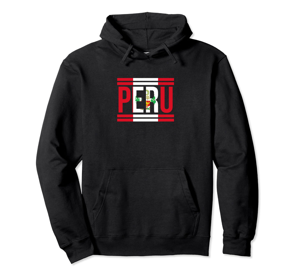 Peru Peruvian Flag Sports Soccer Hoodie - Trendy Graphic Men Women