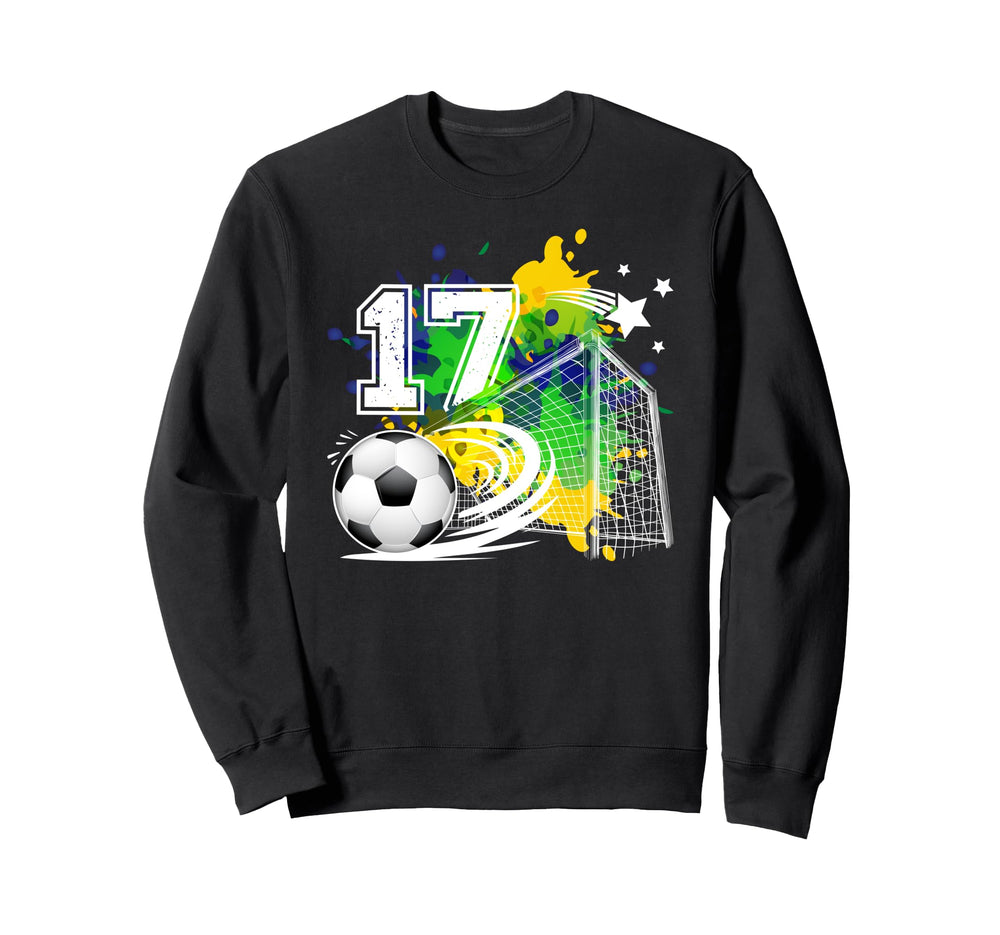 17Th Soccer Birthday Party 17 Year Old Sweatshirt - Novelty Apparel Unisex