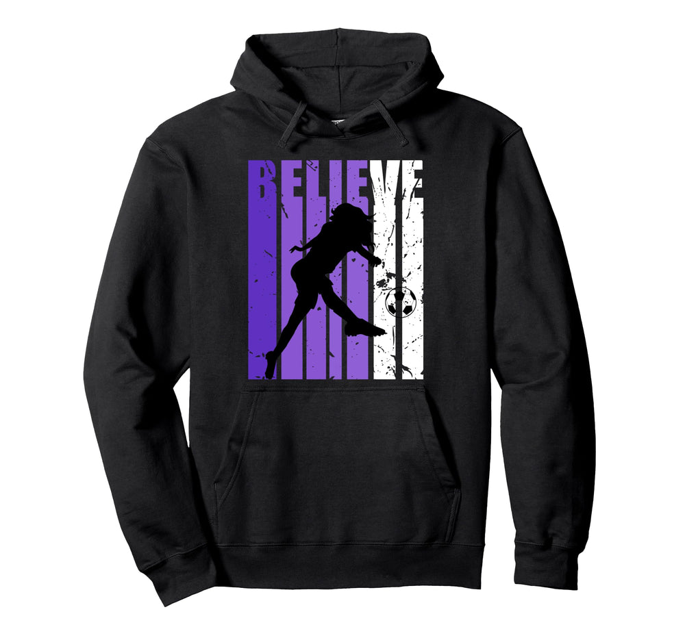 Womens Soccer Believe Football Coach Hoodie - Minimalist Print Men Women
