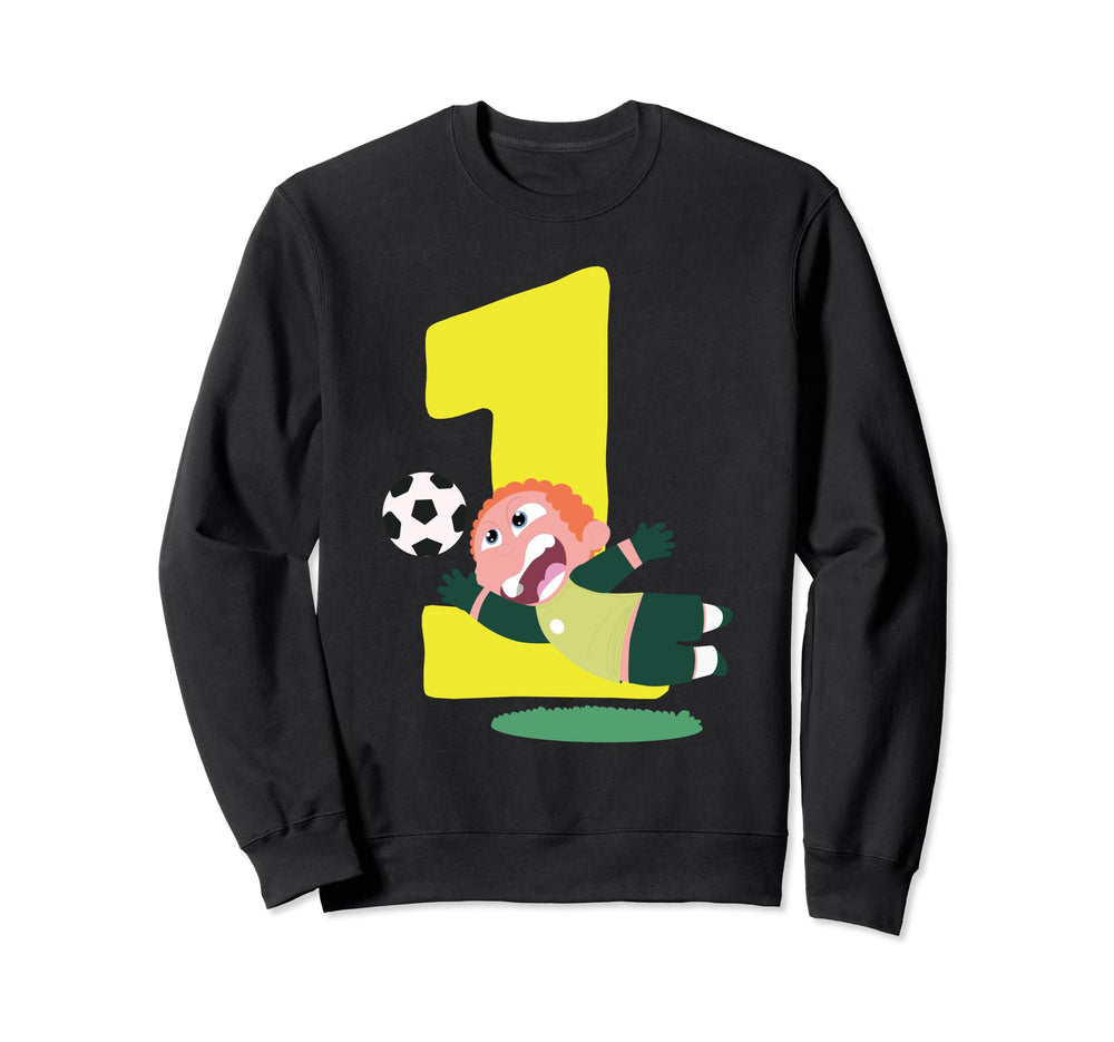 1St Birthday 1 Year Soccer Sweatshirt - Aesthetic Graphic Men Women
