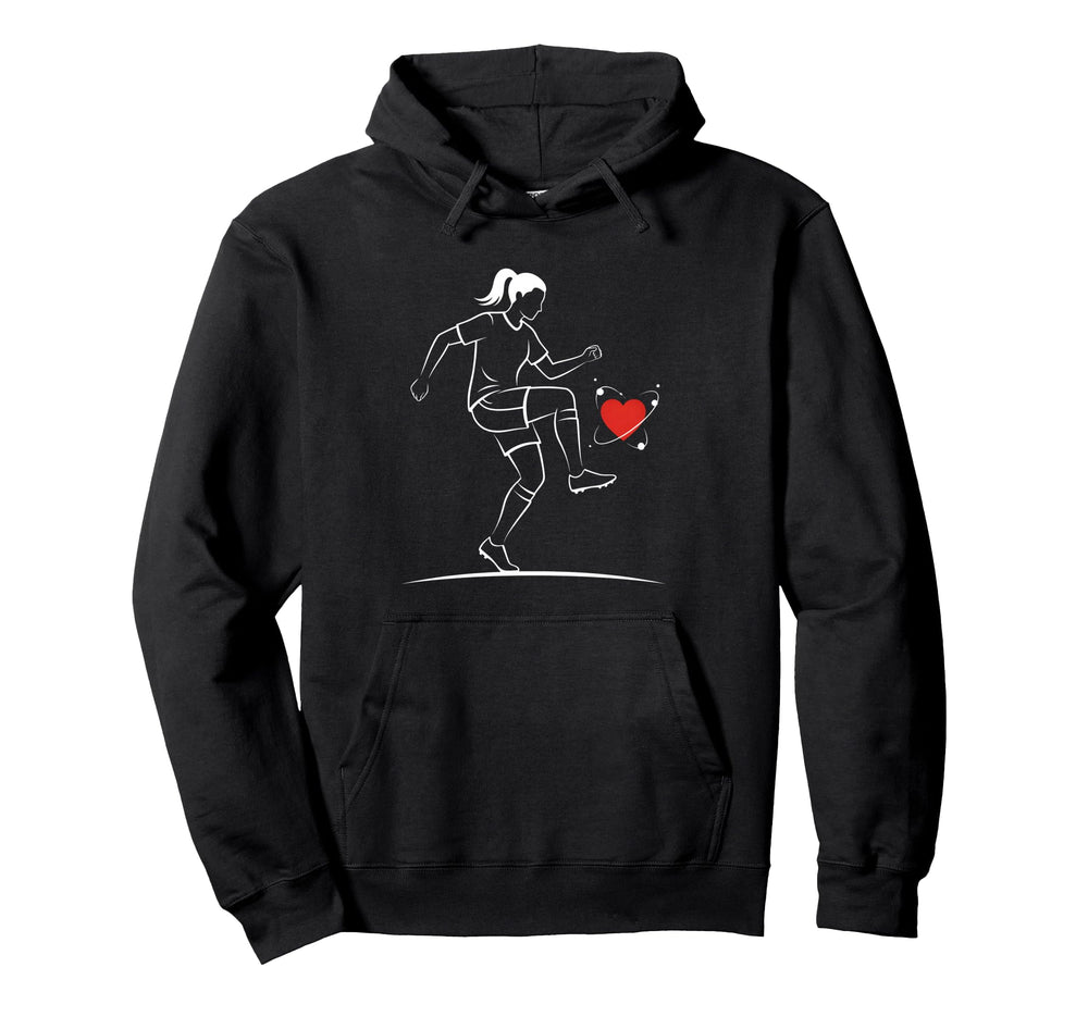 Soccer Valentines Day Heart Love Hoodie - Trendy Graphic for Adults