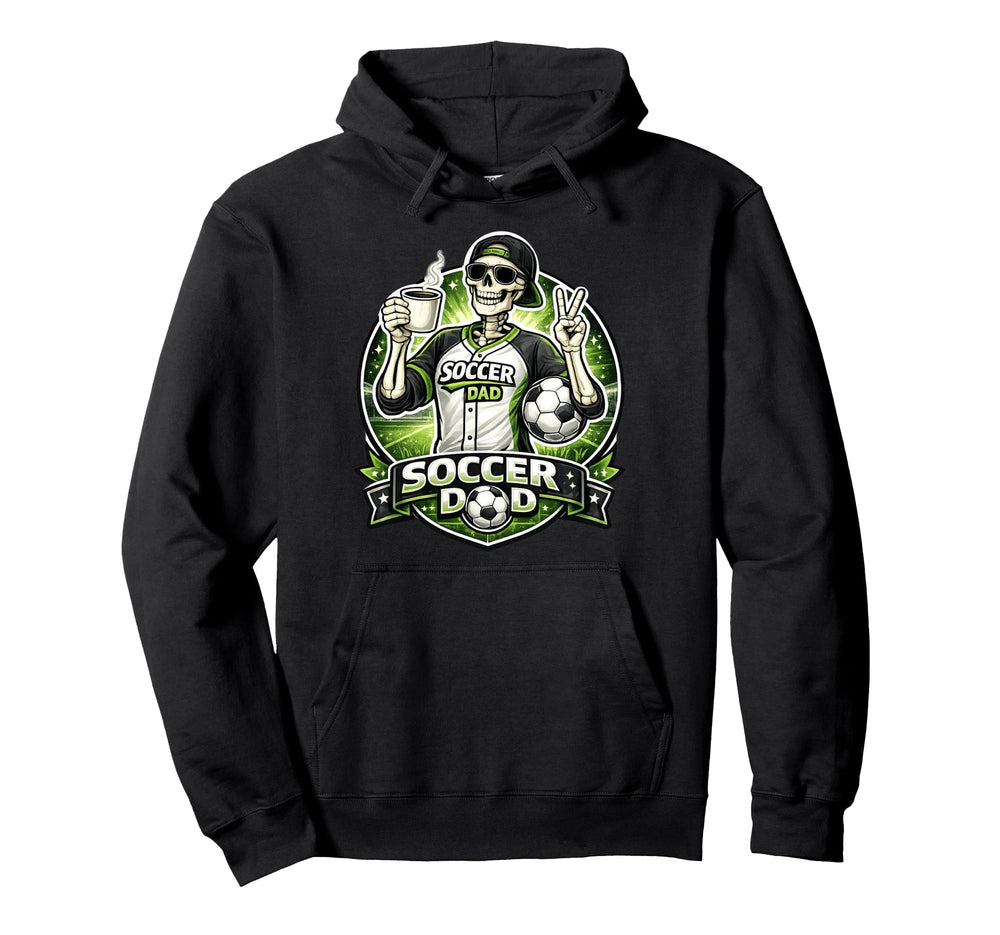 Soccer Dad Funny Game Day Skeleton Hoodie - Trendy Graphic Men Women