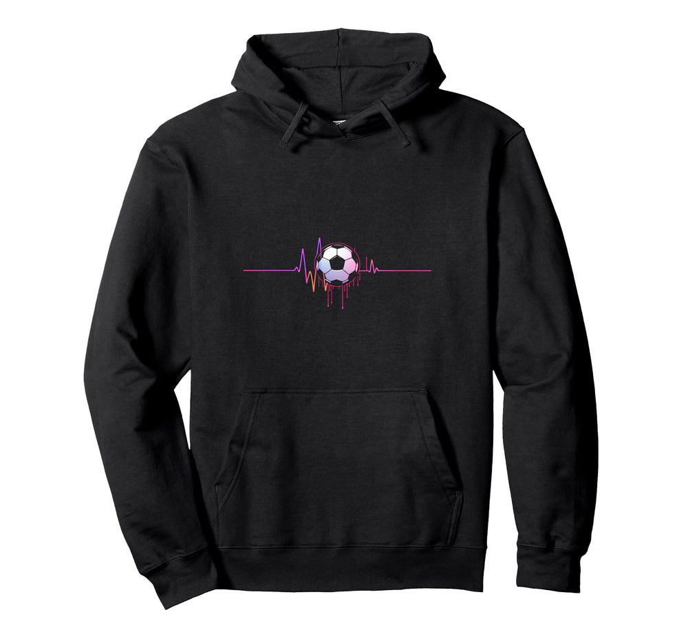 Soccer Heartbeat Minimalist Hoodie - Trendy Graphic Unisex