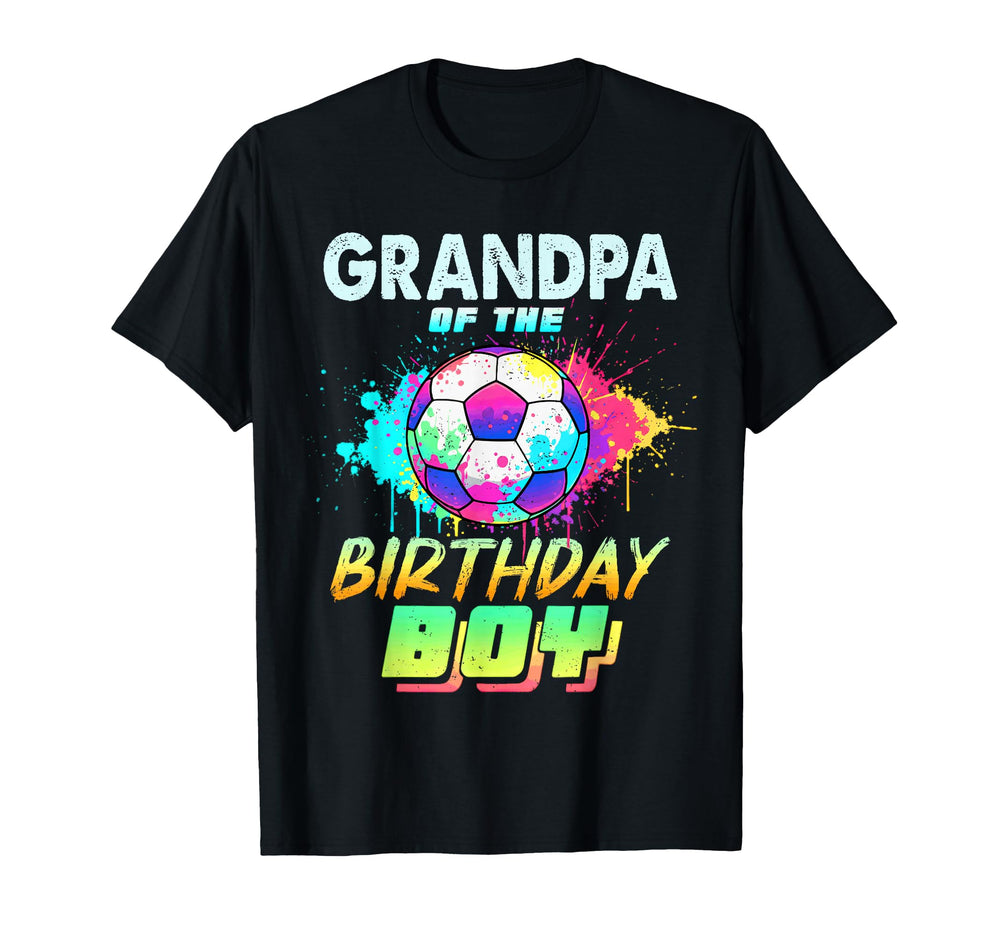 Grandpa Birthday Soccer Ball T-Shirt - Casual Everyday Wear for Adults