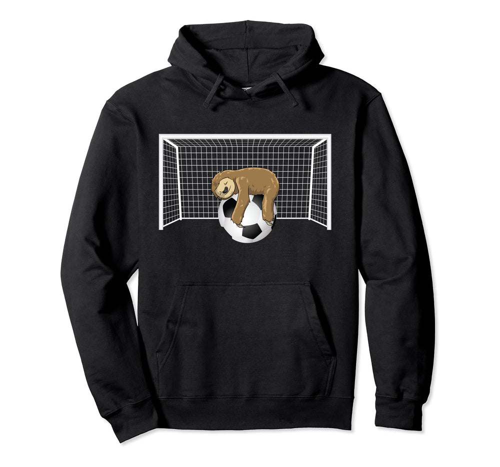 Lazy Sloth Soccer Ball Funny Soccer Hoodie - Streetwear Style Unisex