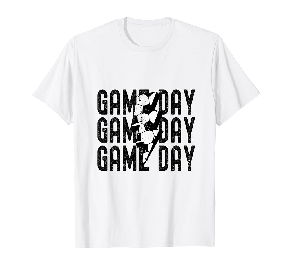 Game Day Soccer Lightning Funny T-Shirt - Casual Everyday Wear Unisex