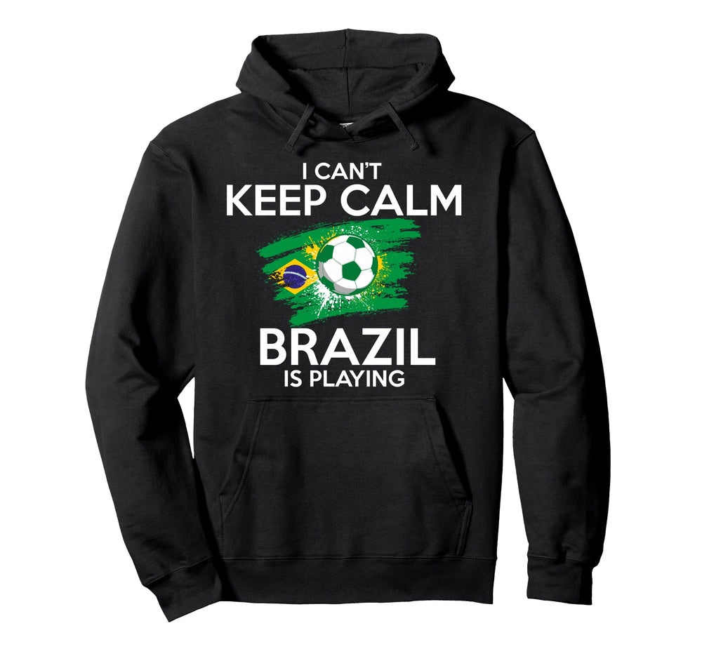 Brazil Soccer Football Game Player Fan Hoodie - Trendy Graphic Unisex