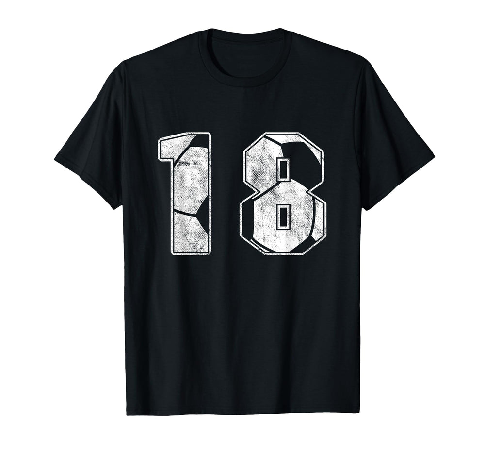 Soccer Player 18Th Birthday Football T-Shirt - Minimalist Print Unisex