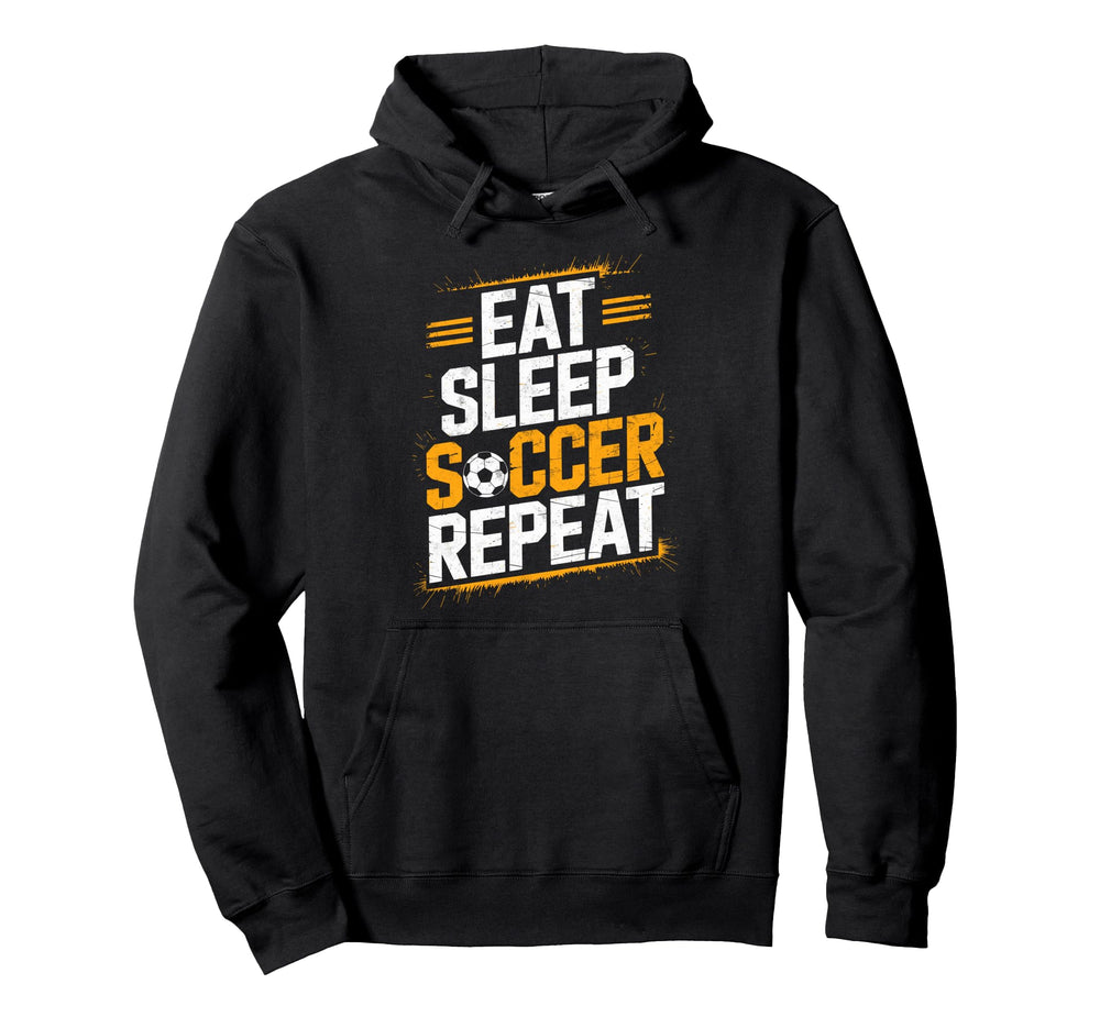 Eat Sleep Soccer Repet Goalie Player Hoodie - Custom Art Print for Adults