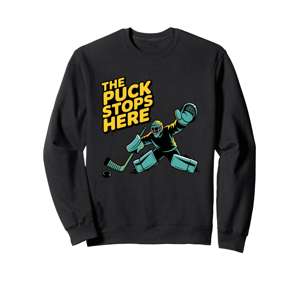 Hockey Player Puck Penalty Sweatshirt - Casual Everyday Wear for Adults