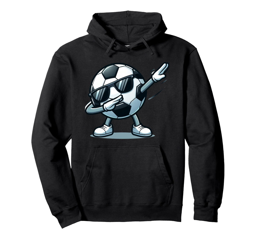 Dabbing Soccer Ball Funny Sports Player Hoodie - Minimalist Print Men Women