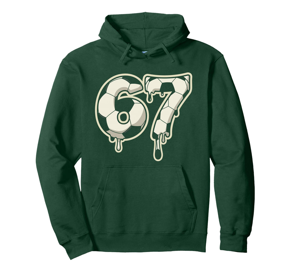6 7 Soccer Ball Drip Six Seven Meme Hoodie - Minimalist Print Unisex
