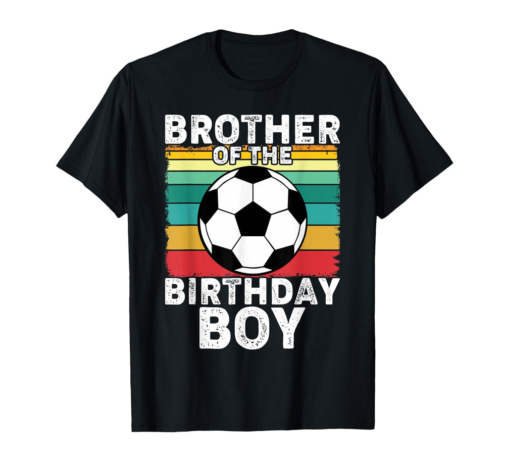 Brother Birthday Soccer Birthday Party T-Shirt - Graphic Print for Adults
