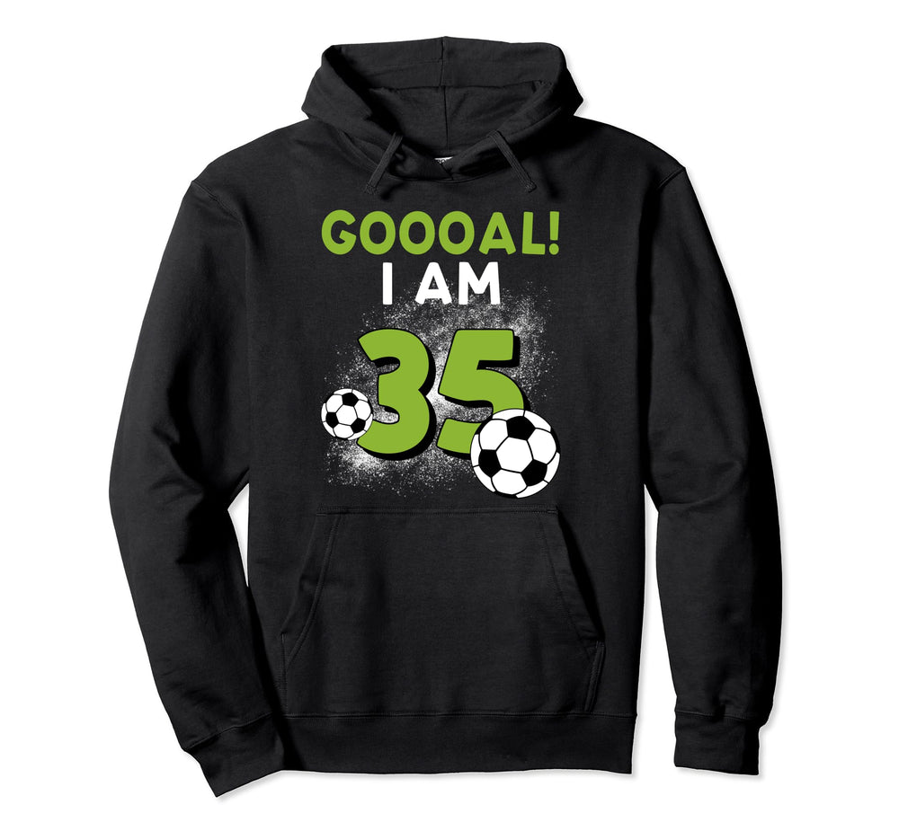 35Th Birthday Soccer Theme 35Year Old B Hoodie - Unique Graphic Men Women