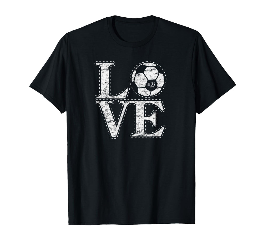 Love Soccer 21 Soccer Mom Birthday Fan T-Shirt - Minimalist Print Unisex