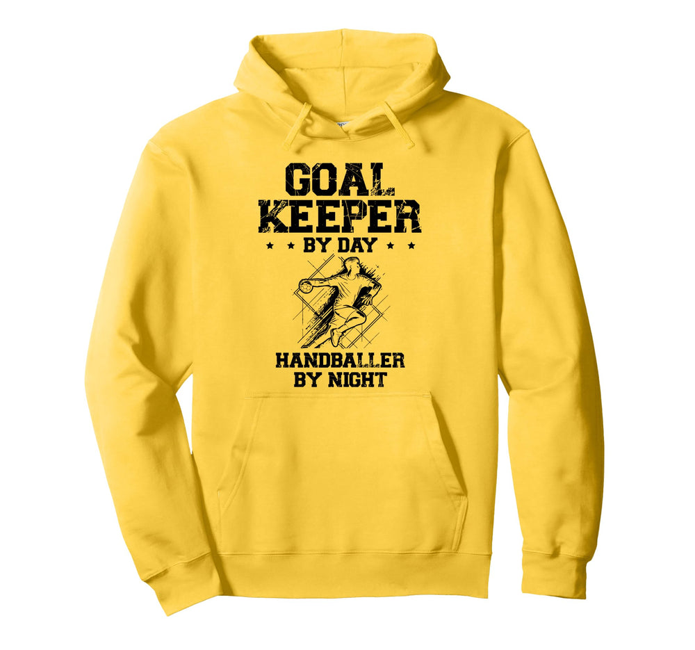 Goalkeeper Day Handballer Night Hoodie - Trendy Graphic for Adults