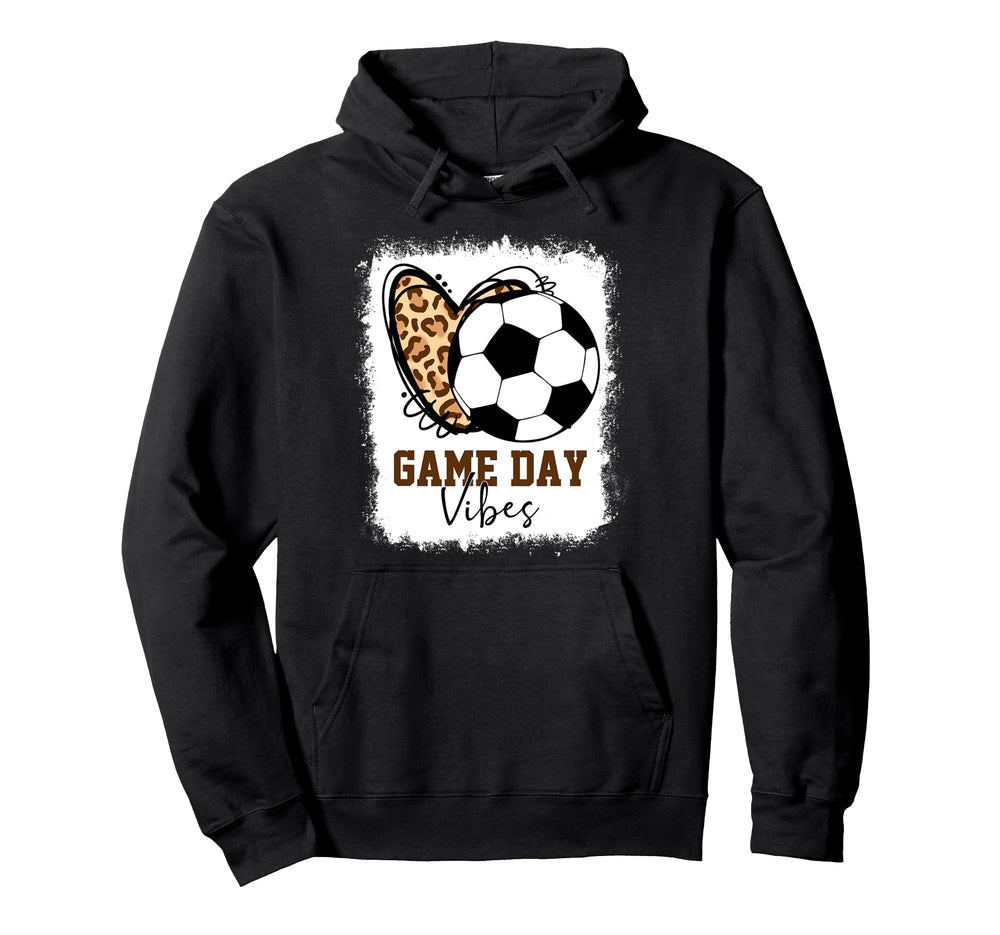 Bleached Soccer Game Day Vibes Soccer Mom Hoodie - Graphic Print Men Women