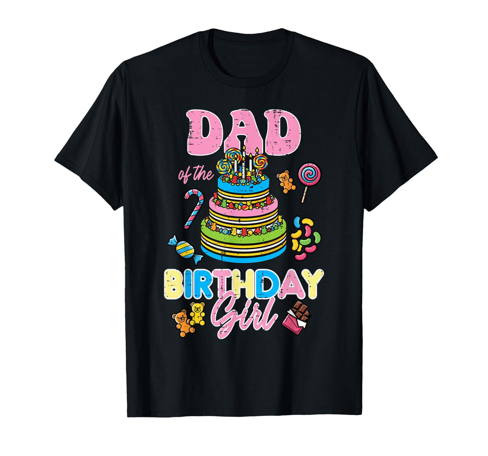 Dad Birthday Cake Bday Party Family T-Shirt - Unique Graphic Men Women