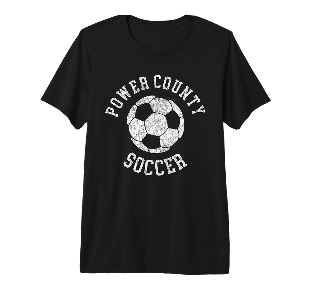 Power County Soccer Distressed 90S T-Shirt - Minimalist Print Men Women