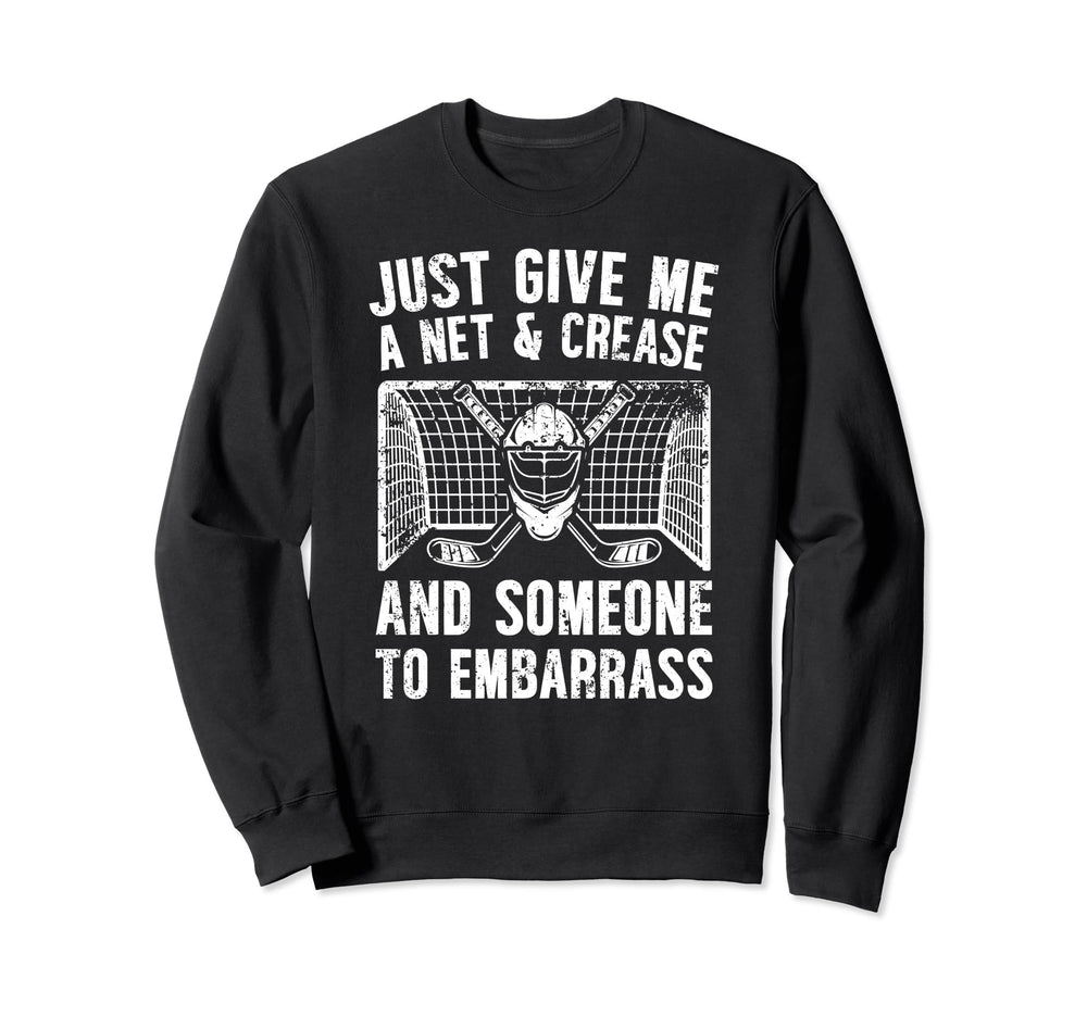 Net Crease Ice Hockey Goalkeeper Sweatshirt - Custom Art Print Men Women