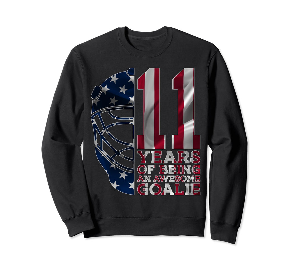 Goalkeeper 11 Years Awesome Goalie Sweatshirt - Minimalist Print Men Women