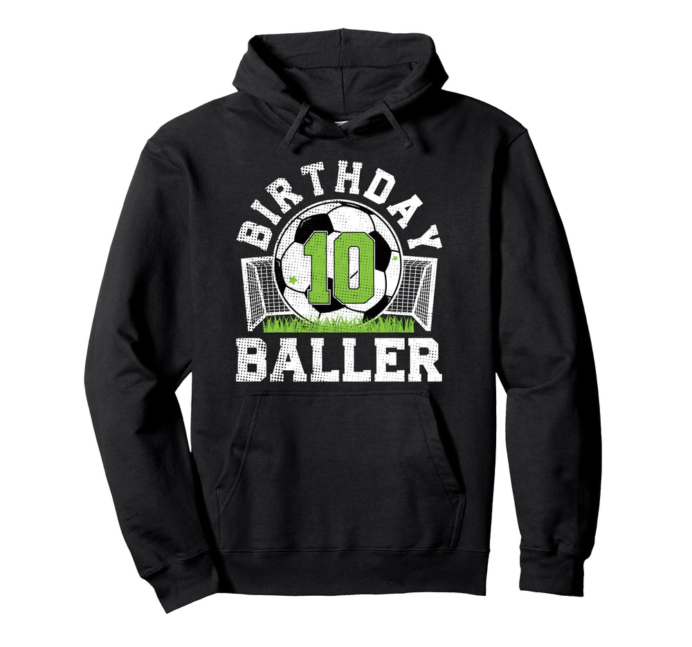 10Th Birthday Soccer Ten Year Old Hoodie - Aesthetic Graphic for Adults