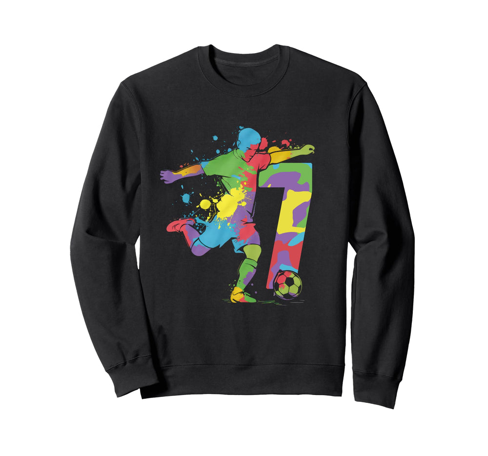 7 Soccer Birthday Gift Soccer Fan Sweatshirt - Fun Novelty Design Unisex