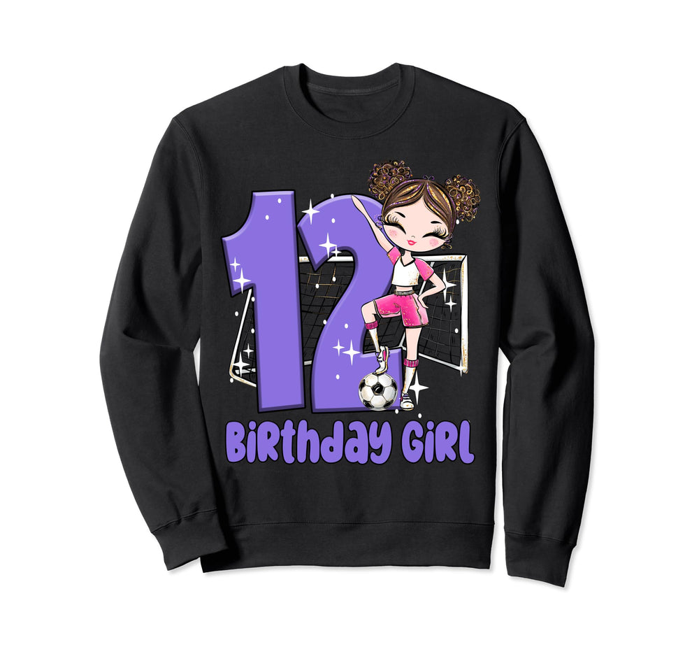 12Th Birthday Soccer Ball Net Party Sweatshirt - Trendy Graphic for Adults