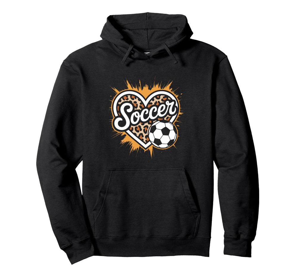 Funny Soccer Heart Soccer Player Hoodie - Novelty Apparel for Adults