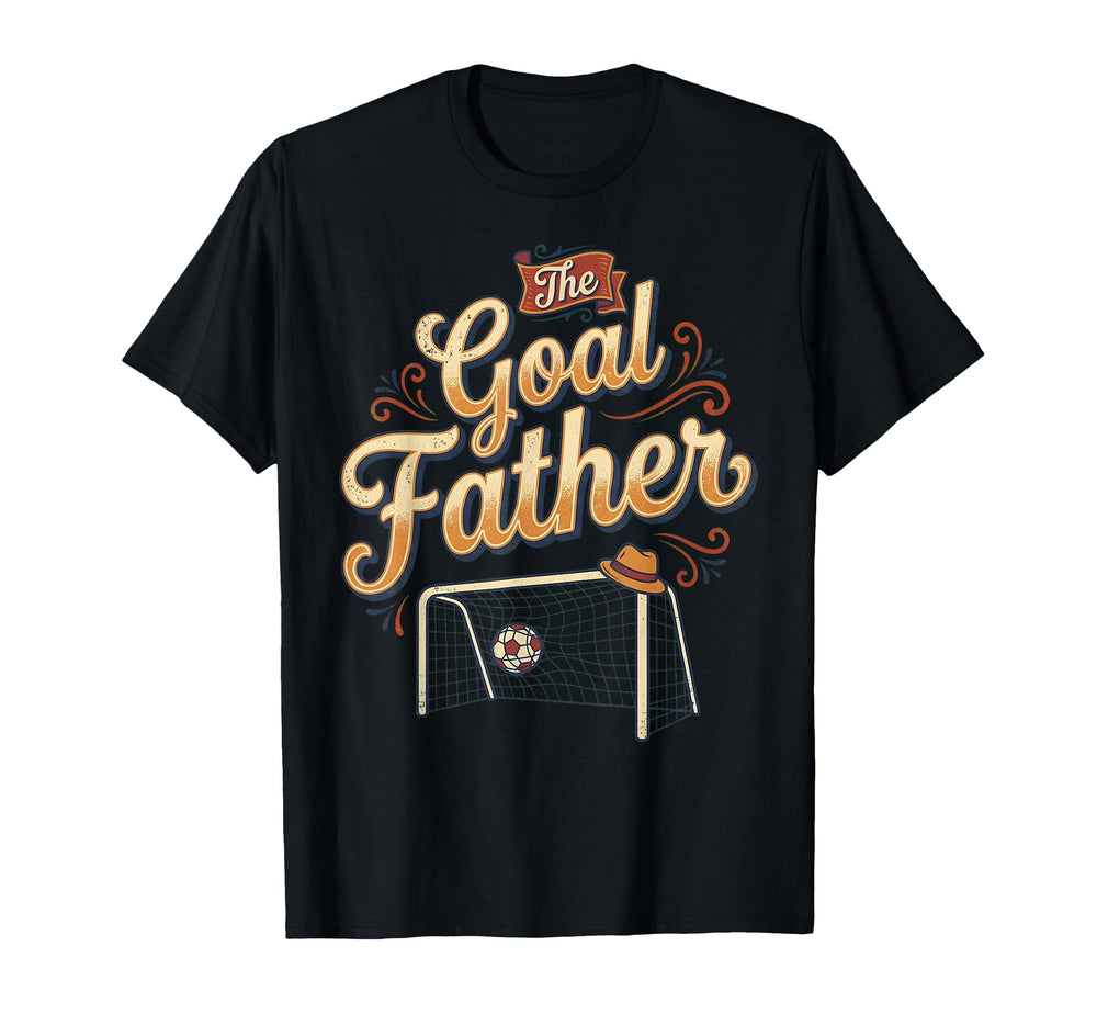 Goalfather Dad Soccer Goalkeeper T-Shirt - Novelty Apparel for Adults