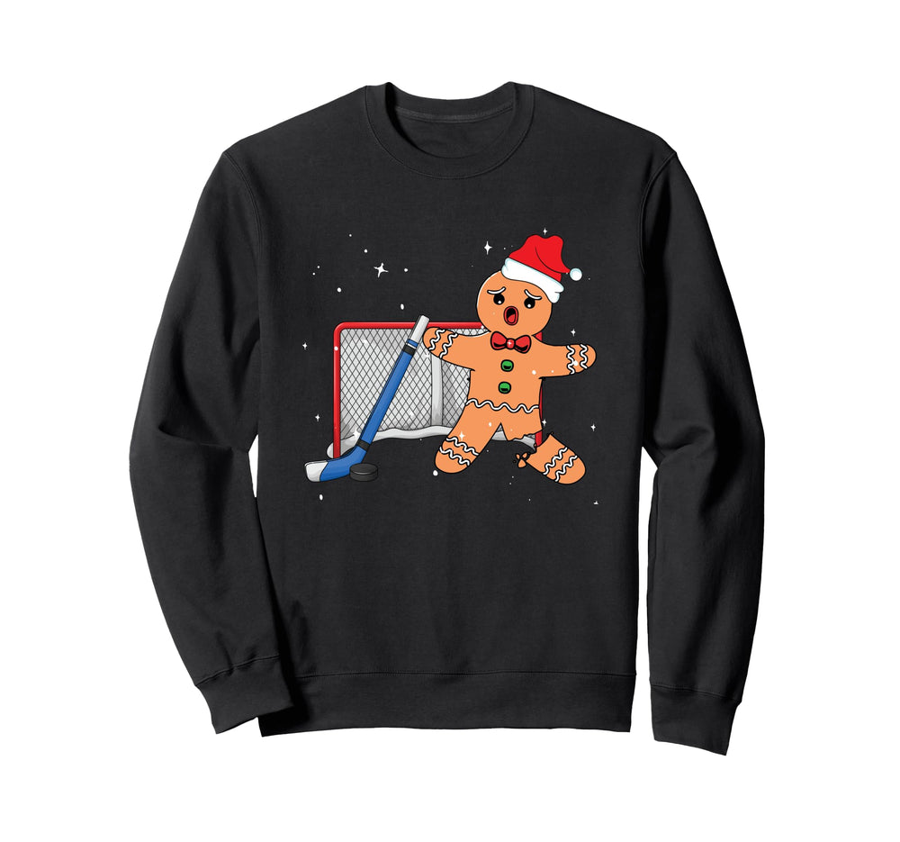Hockey Goalie Gingerbread Goalkeeper Sweatshirt - Trendy Graphic Unisex