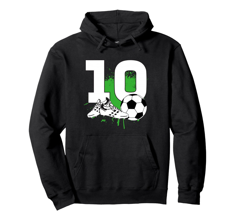 10Th Birthday 10 Years Soccer Hoodie - Casual Everyday Wear for Adults
