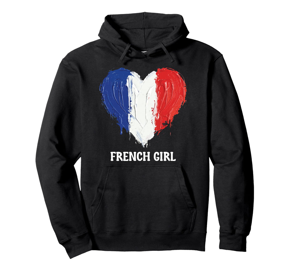 French Flag Heart Soccer Football Hoodie - Aesthetic Graphic for Adults