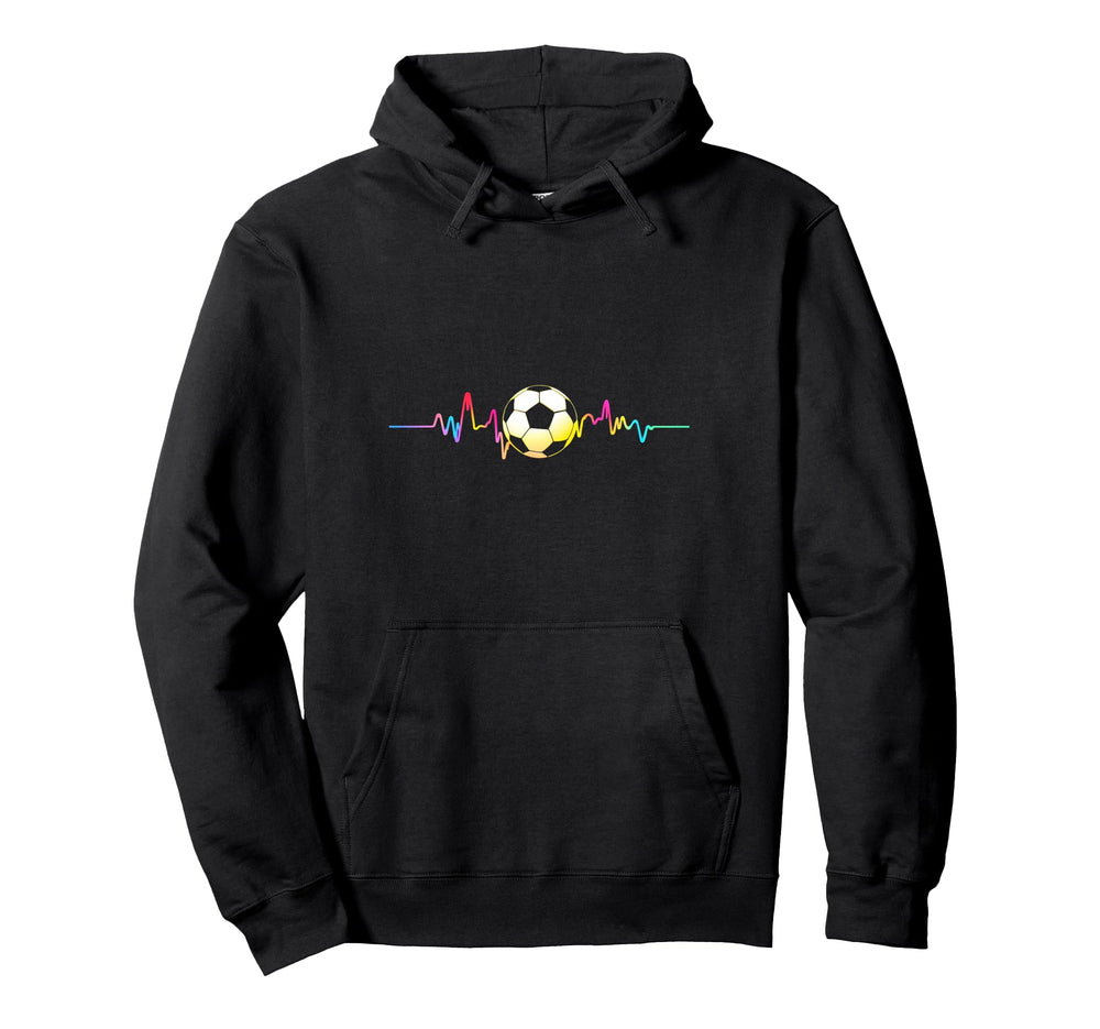 Soccer Heartbeat Hoodie - Custom Art Print for Adults