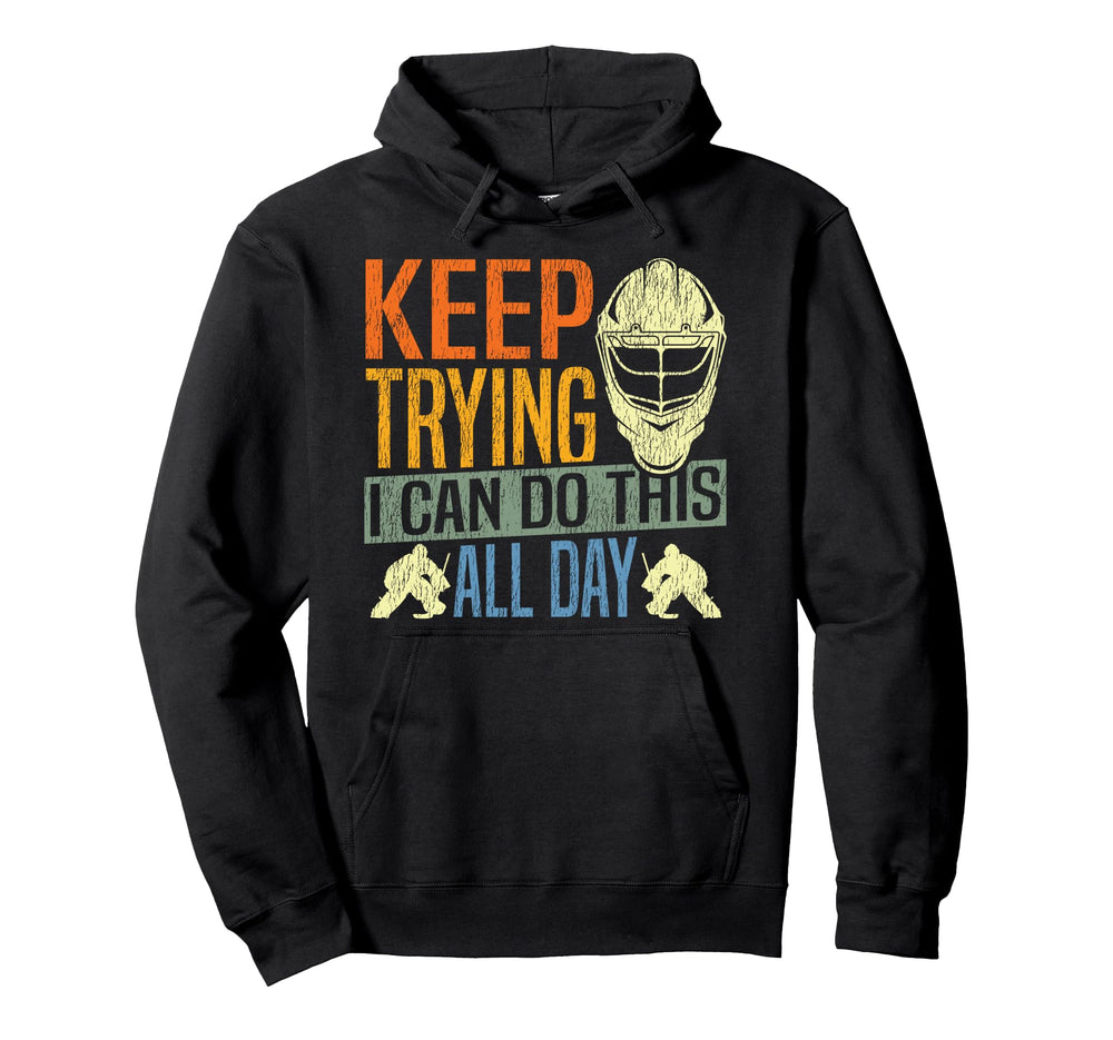 Ice Hockey Goalie Goalkeeper Keep Hoodie - Unique Graphic for Adults