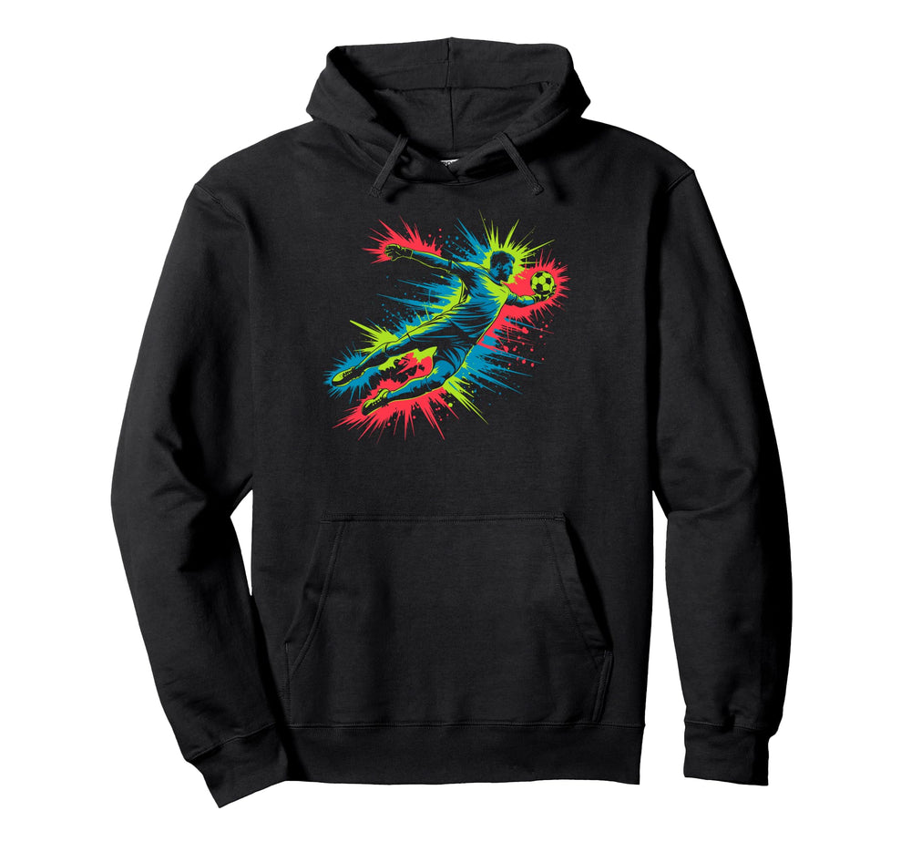 Colorful Funny Soccer Goalie Player Fan Hoodie - Unique Graphic Unisex
