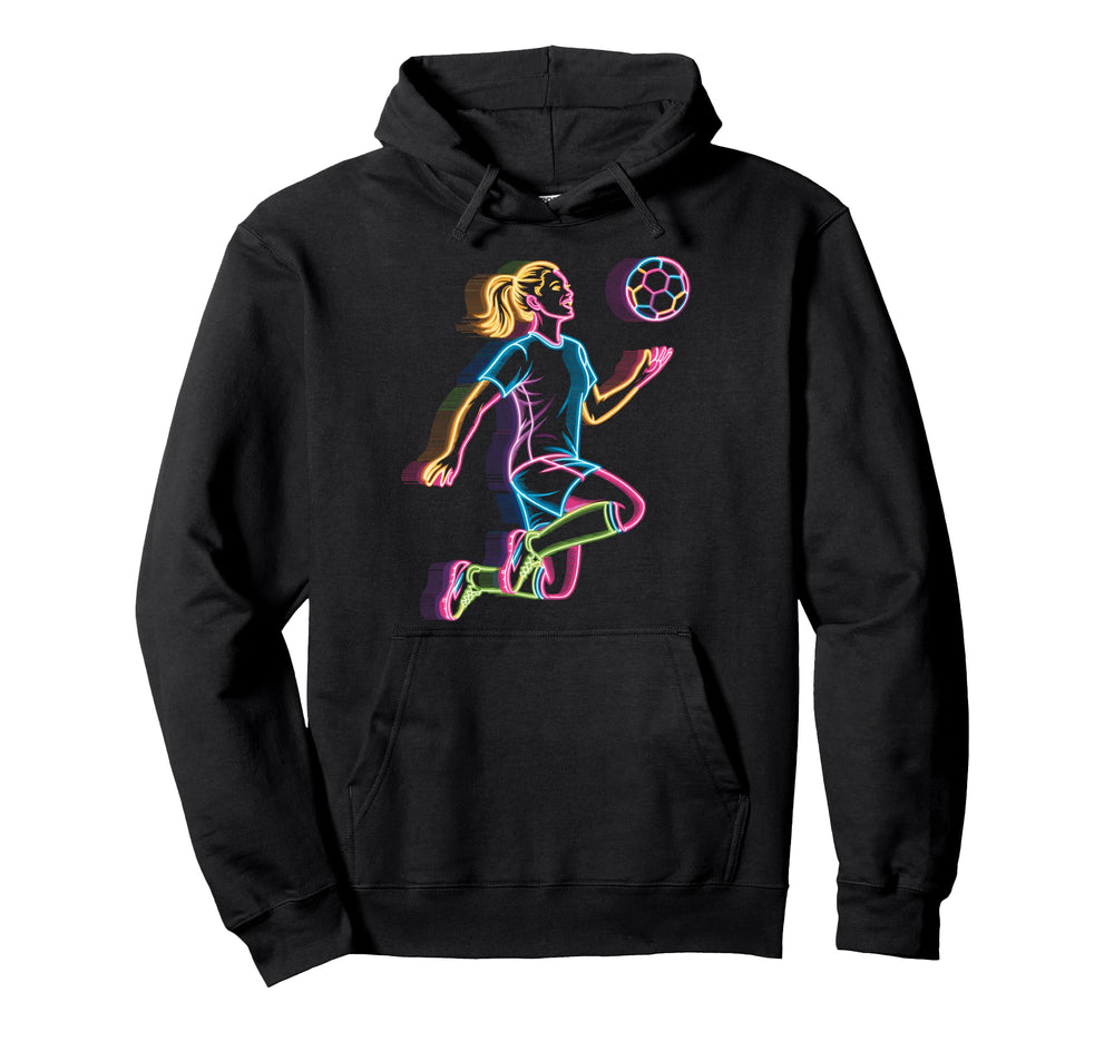 Colorful Funny Soccer Fan Dad Mom Hoodie - Aesthetic Graphic for Adults