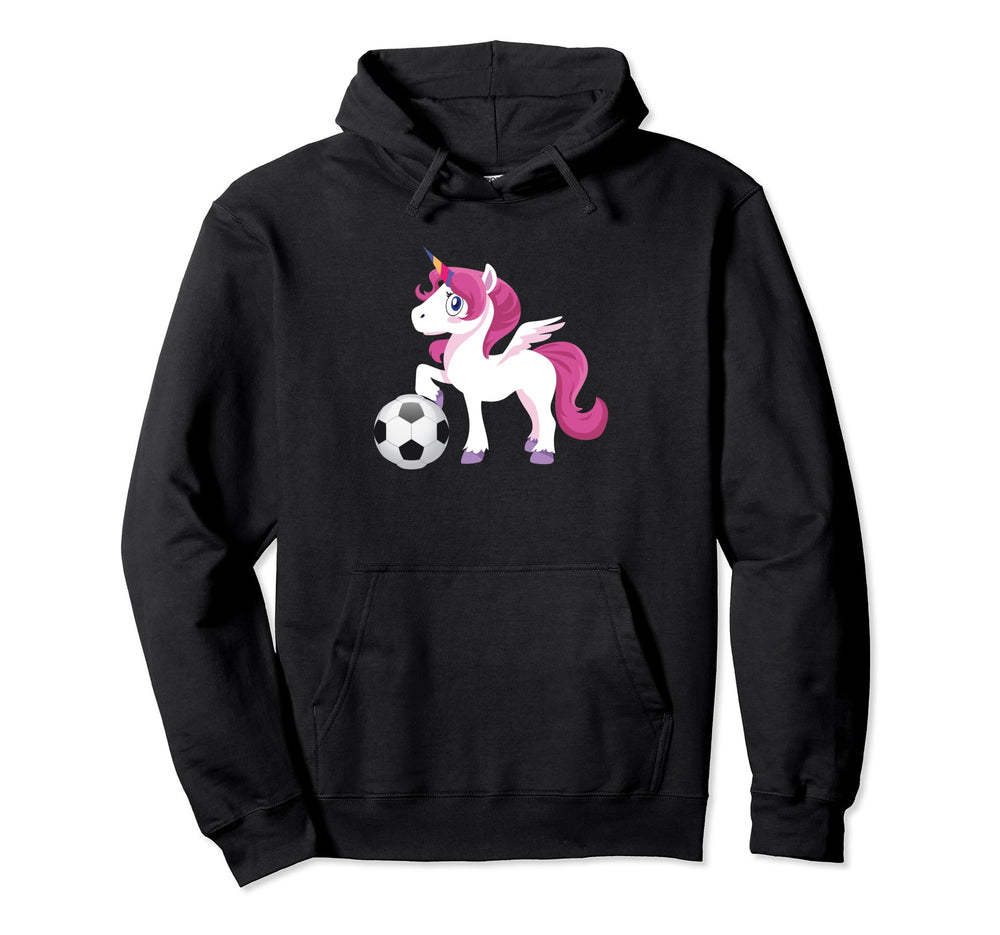 Unicorn Soccer Referee Kreisliga Hoodie - Minimalist Print Men Women