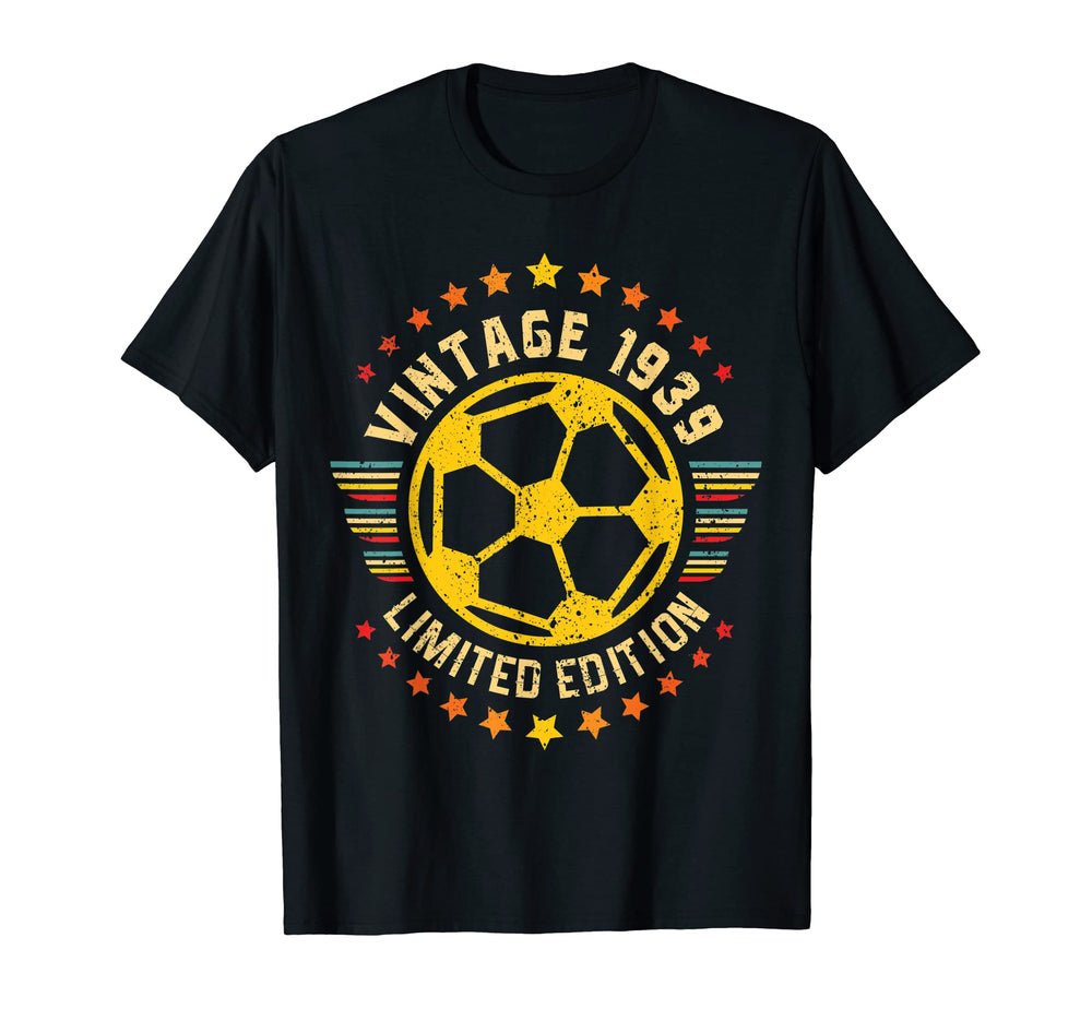 Funny Soccer 1939 Bday Soccer Player T-Shirt - Minimalist Print for Adults