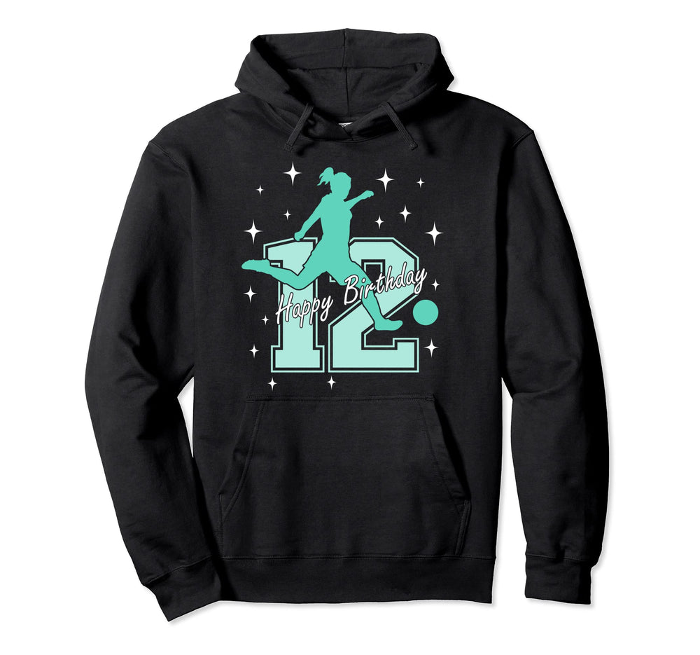 12Th Birthday Soccer Playing Hoodie - Unique Graphic for Adults