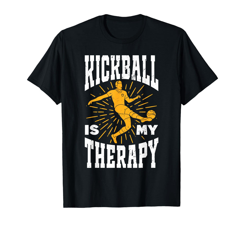 Kickball Is My Therapy Team Captain Kick T-Shirt - Graphic Print Men Women