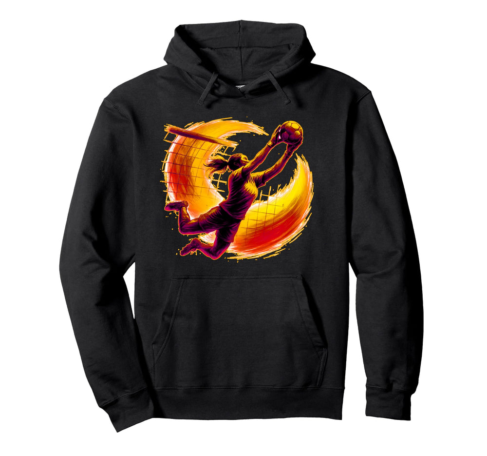Womens Soccer Goalie Diving To Stop Shot Hoodie - Trendy Graphic Men Women
