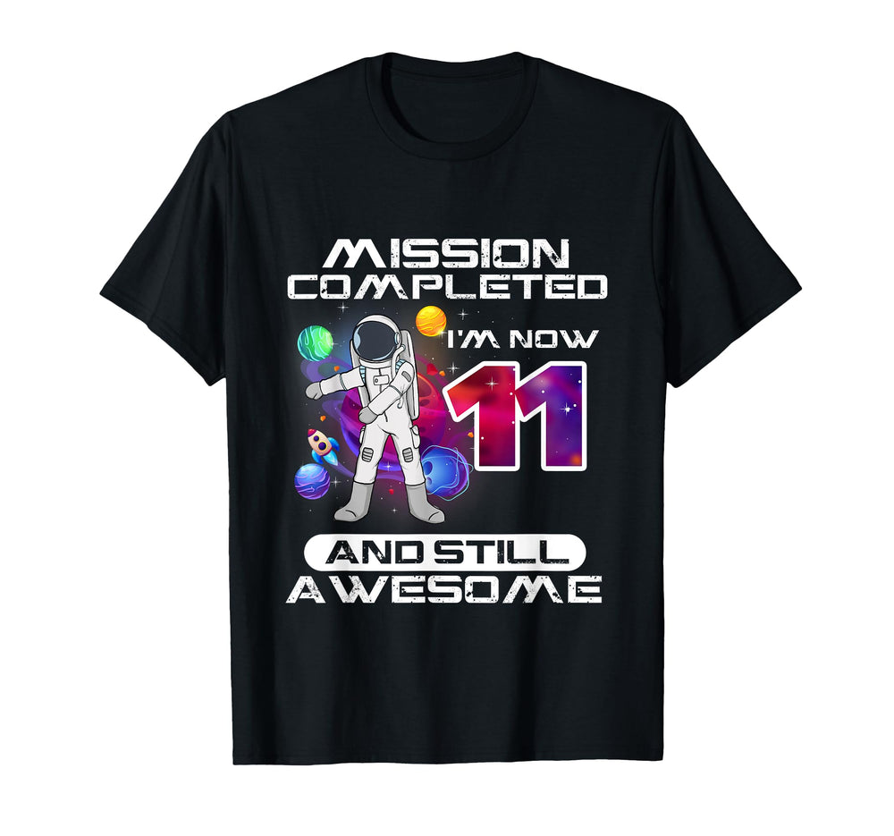 11Th Birthday Astronaut Space T-Shirt - Casual Everyday Wear Men Women