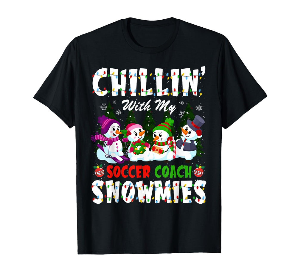 Chillin My Soccer Coach Snowmies T-Shirt - Custom Art Print Men Women