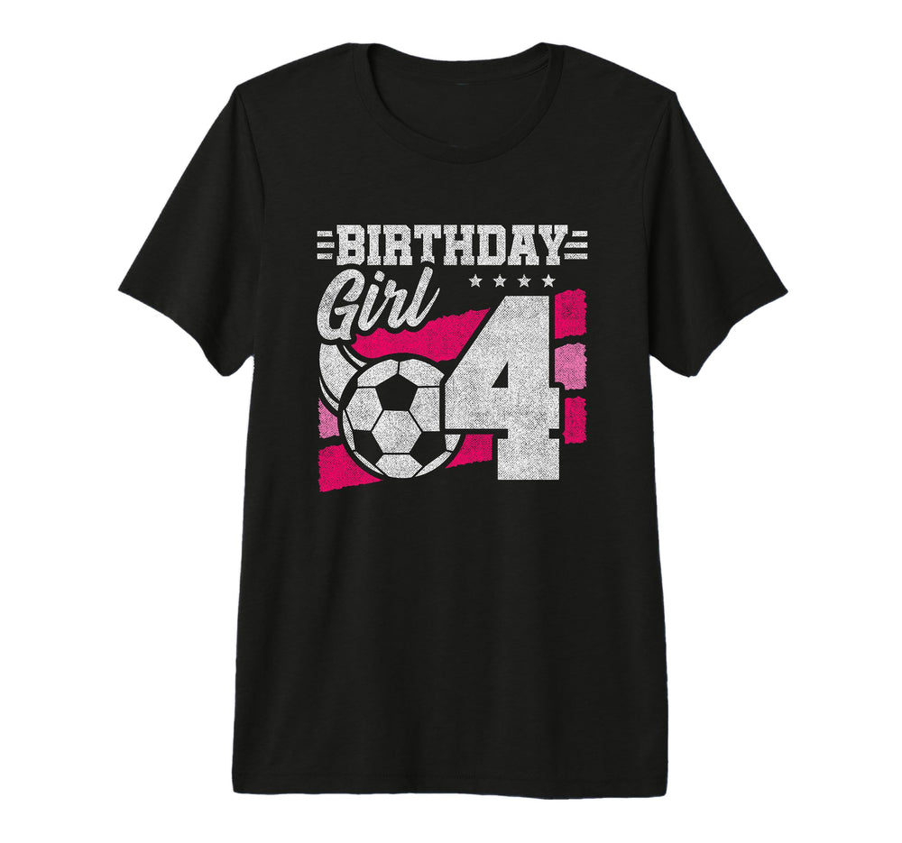 4 Year Old Soccer Birthday 4Th Birthday T-Shirt - Graphic Print Unisex