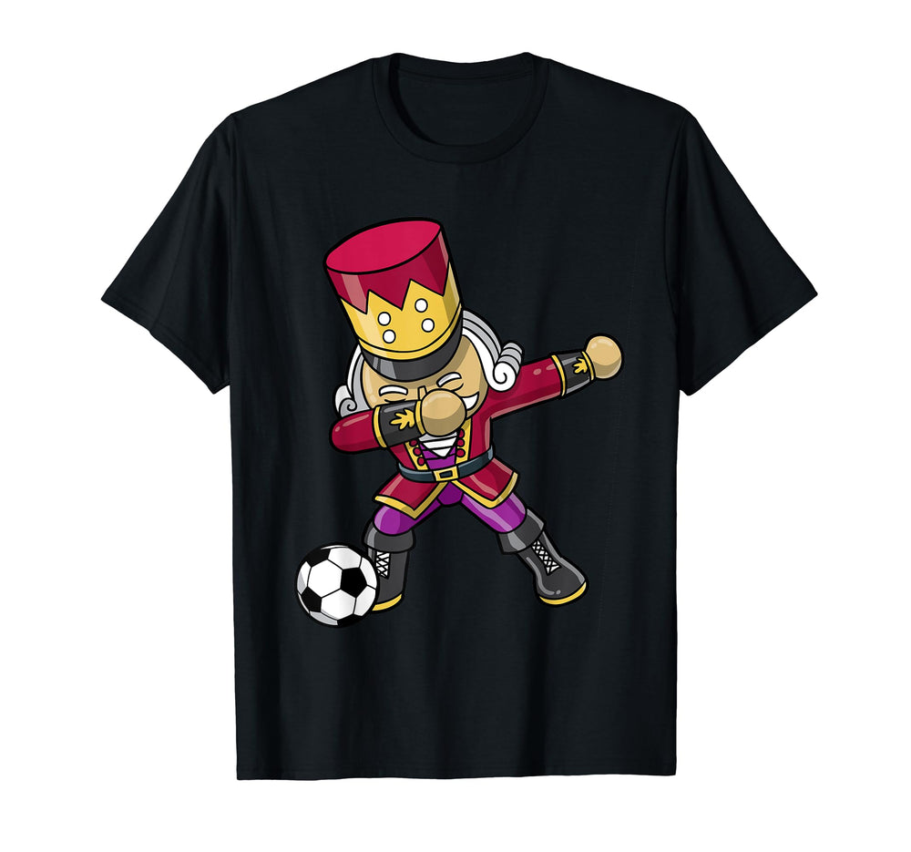 Nutcracker Dabbing Soccer Player T-Shirt - Casual Everyday Wear for Adults