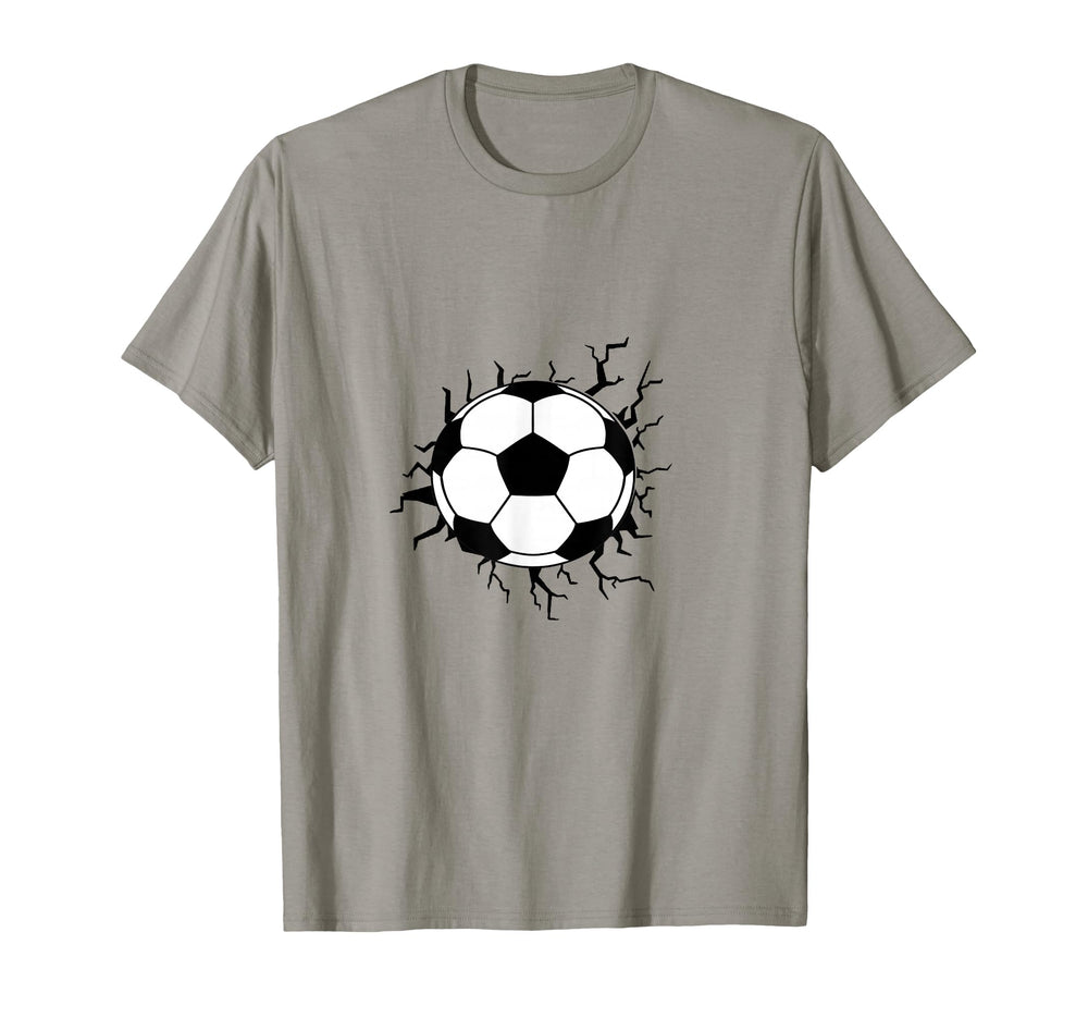 Soccer Lover Cracked Ball Soccer T-Shirt - Streetwear Style for Adults