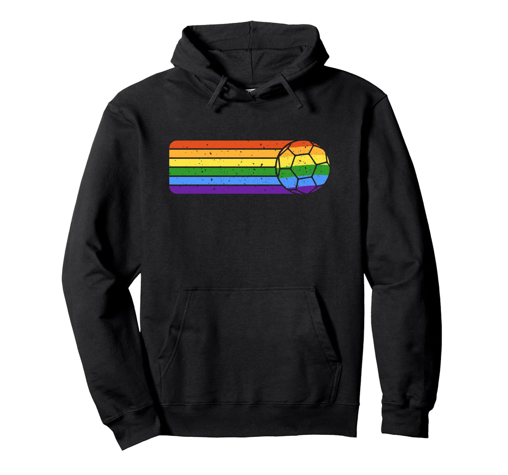 Soccer Ball Rainbow Flag Lgbt Coach Hoodie - Streetwear Style for Adults